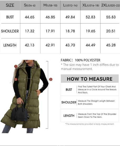 Serene Long Puffer Vest